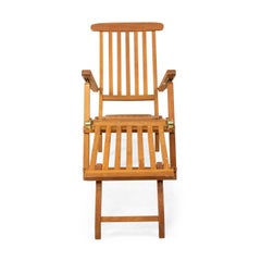 Outdoor Teak Folding Deck Chairs