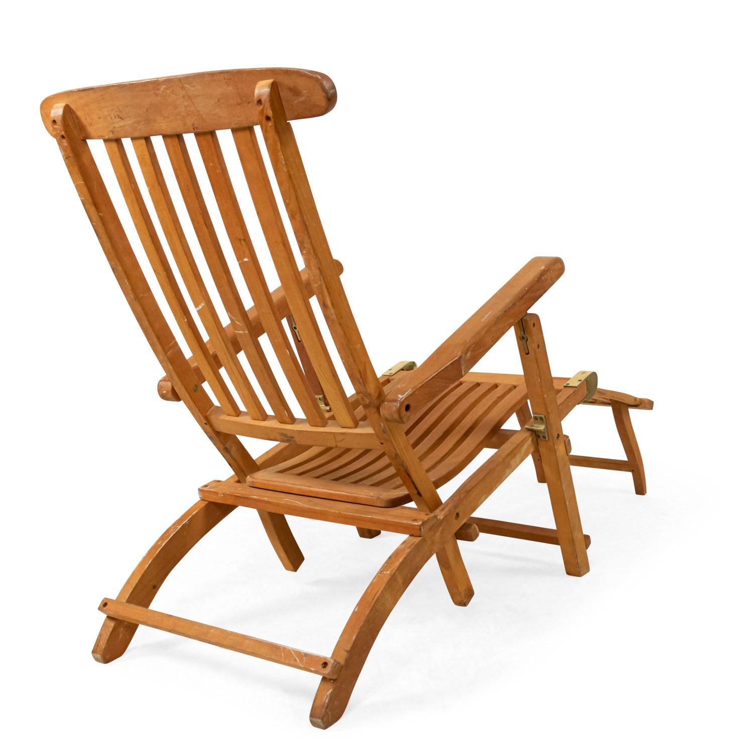 Outdoor Teak Folding Deck Chairs For Sale 2