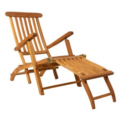 Outdoor Teak Folding Deck Chairs
