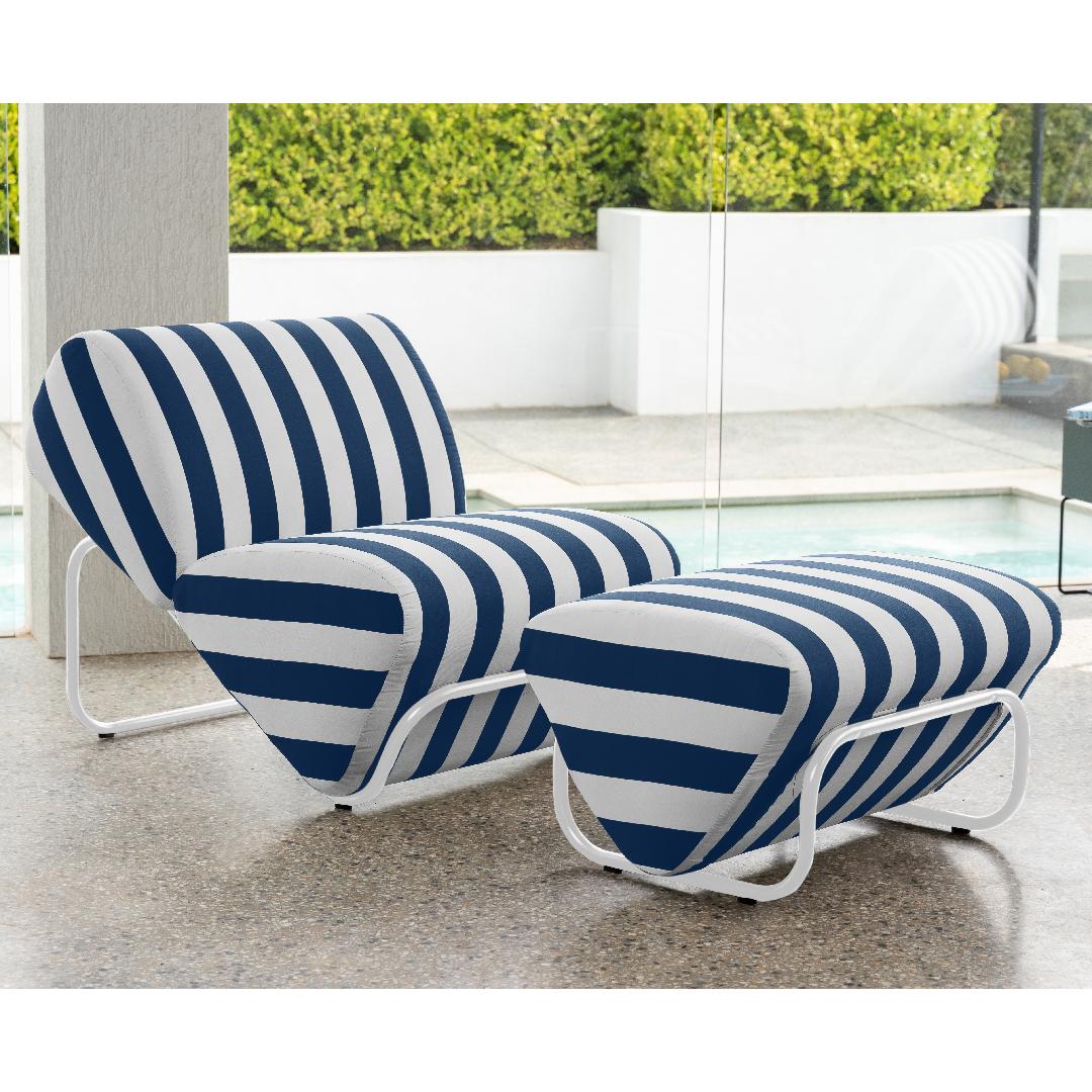 Outdoor Trend Module Lounge and Footstool, Designed in 1970 In New Condition For Sale In Adelaide, SA
