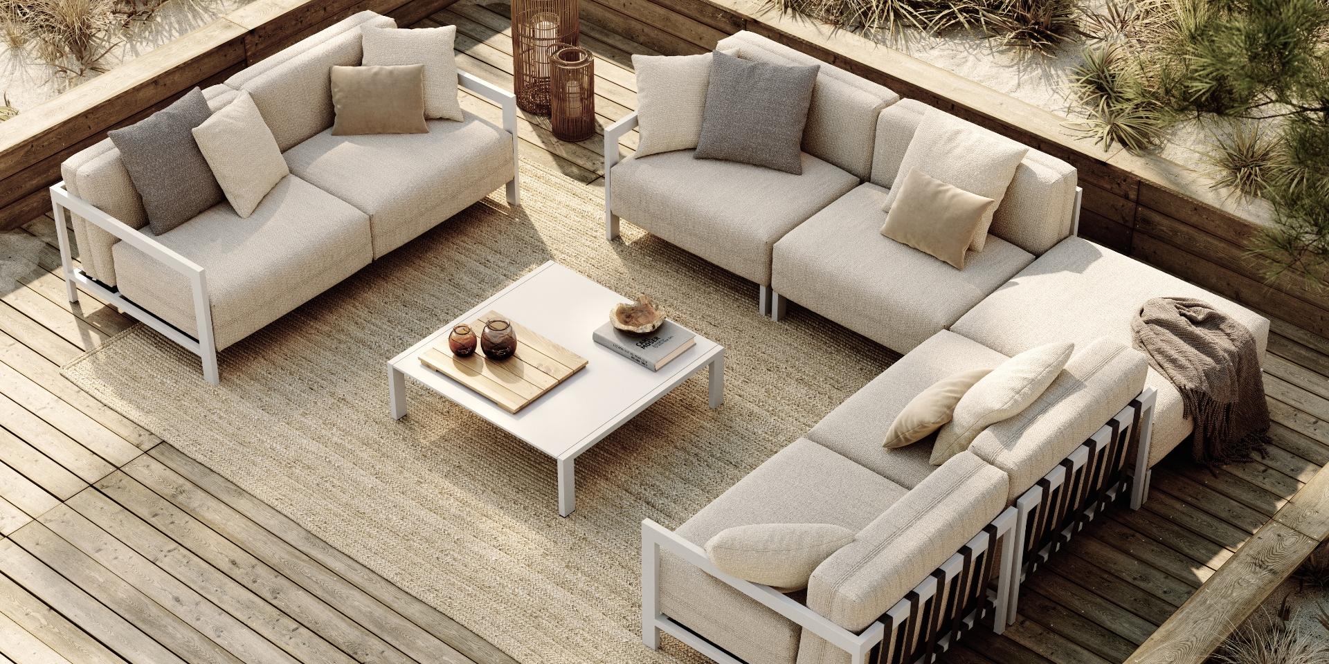Outdoor Upholstered Dining Chair with Micro-Textured Stainless Steel Structure For Sale 5