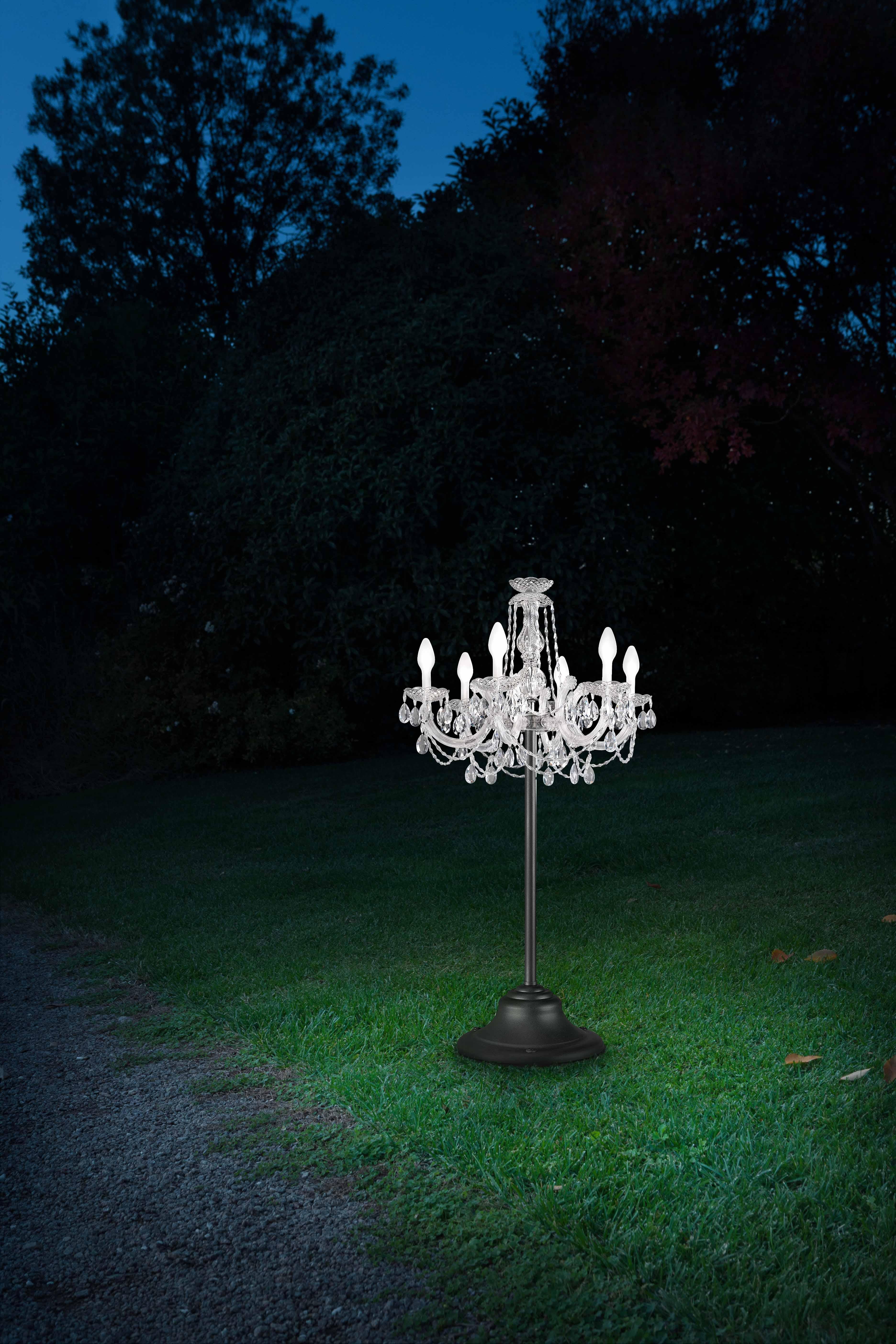 Modern In Stock in Los Angeles, Outdoor Venetian Table Lamp 6 Lights, Made in Italy