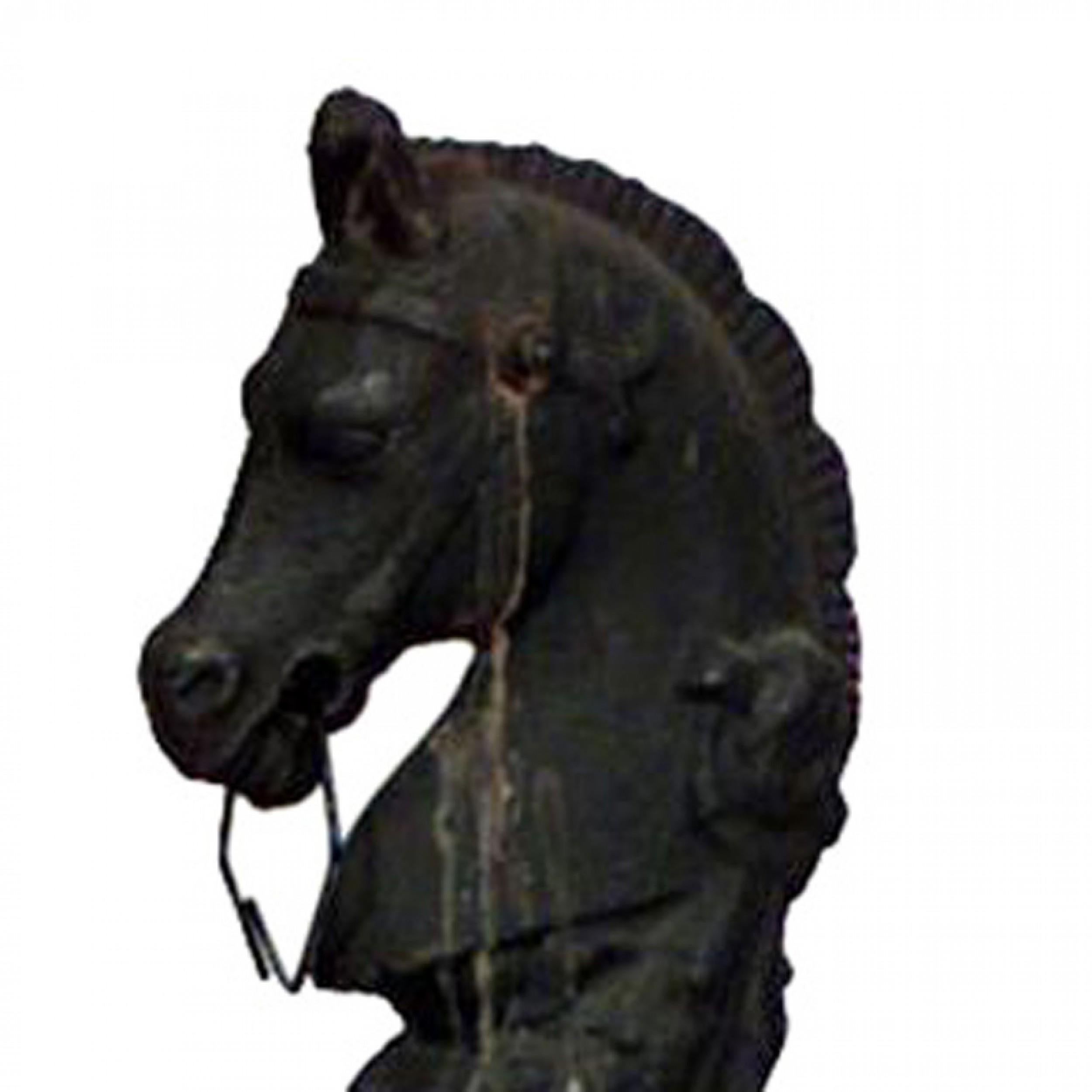 Hand-Crafted Outdoor Victorian Iron Horse Hitching Post
