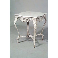 Outdoor Victorian Marble Top Center Table