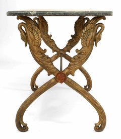 Outdoor Victorian Marble Top Center Table