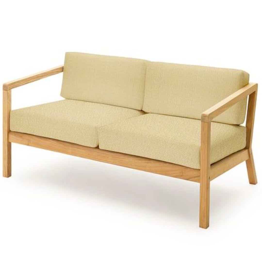 Outdoor 'Virkelyst' 2-Seater Sofa in Teak and Ash Fabric for Skagerak For Sale 9