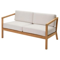 2-Sitzer-Sofa „Virkelyst“ aus Teakholz und Papyrus-Stoff für Skagerak