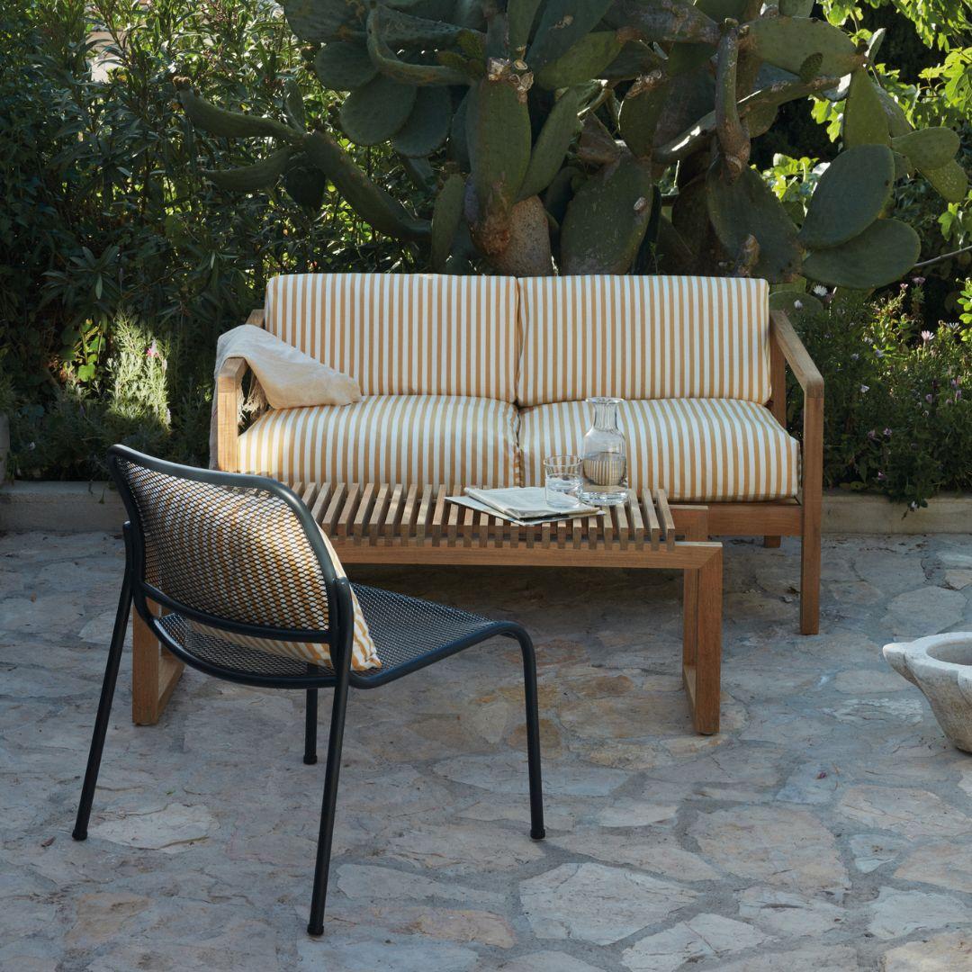 Outdoor 'Virkelyst' 3-Seater Sofa in Teak and Ash Fabric for Skagerak For Sale 10