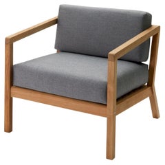 Outdoor 'Virkelyst' Chair in Teak and Ash Fabric for Skagerak