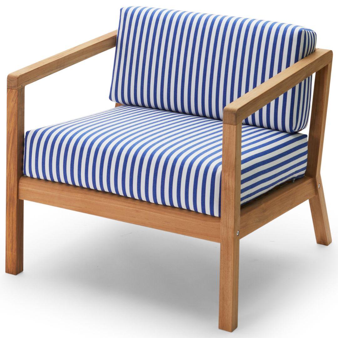 Outdoor 'Virkelyst' Chair in Teak and Honey Yellow Fabric for Skagerak For Sale 4