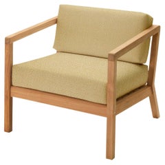 Outdoor 'Virkelyst' Chair in Teak and Honey Yellow Fabric for Skagerak