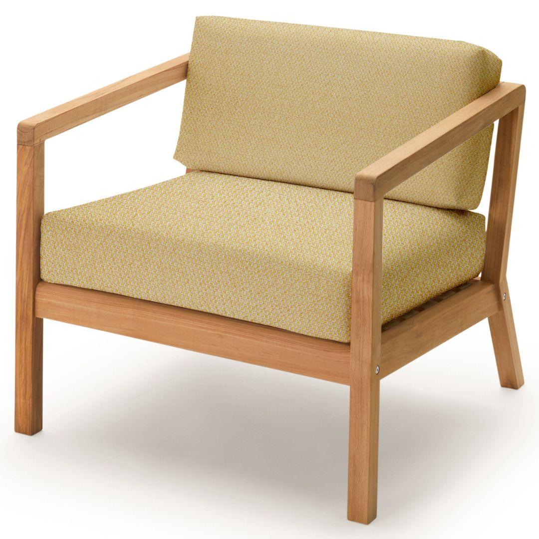 Outdoor 'Virkelyst' Chair in Teak and Papyrus Fabric for Skagerak For Sale 7