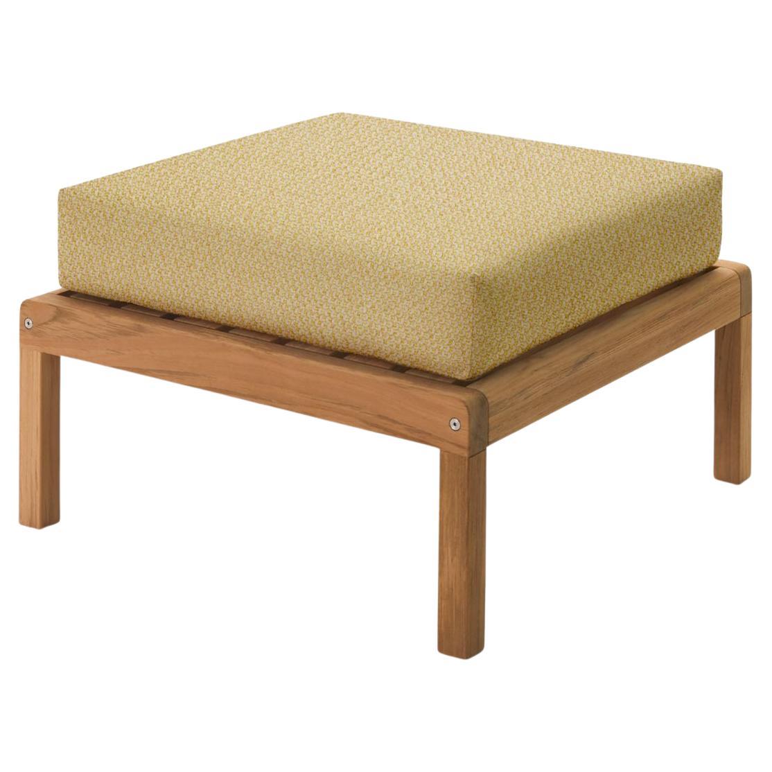 Outdoor 'Virkelyst' Pouf in Teak and Charcoal Fabric for Skagerak For Sale 4
