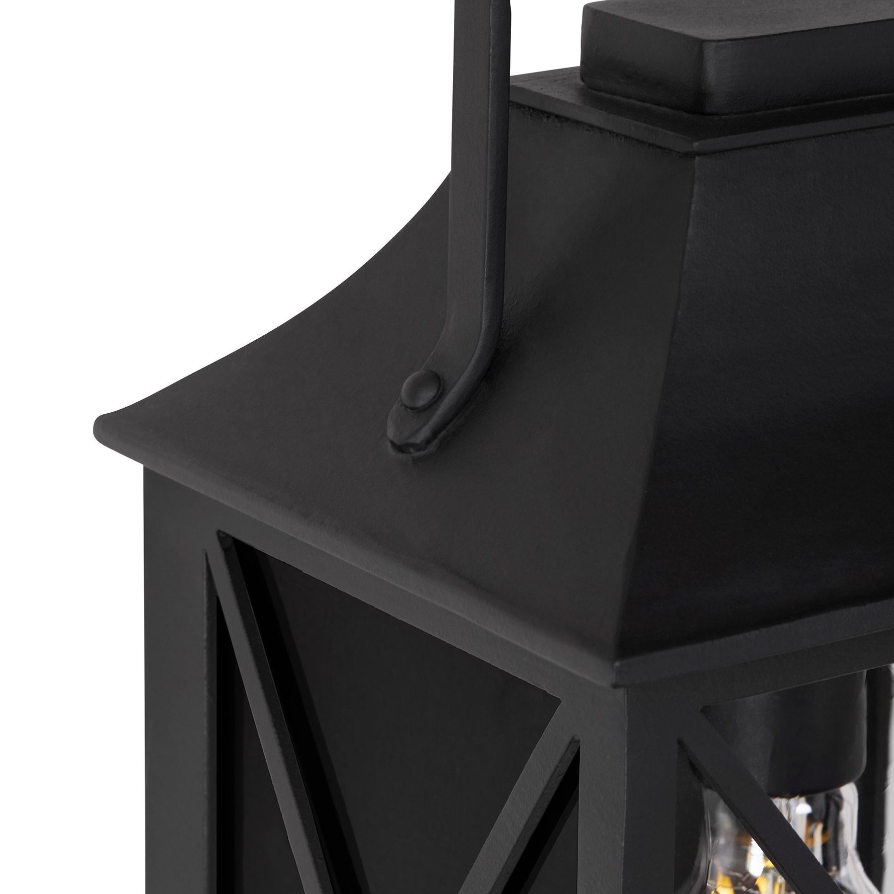 Américain Lanterne murale d'extérieur de style Craftsman-Colonial avec verre antique, fabriquée à la main aux États-Unis en vente