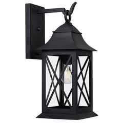 Lanterna da parete per esterni in ferro battuto Traditional Colonial Light Fixture