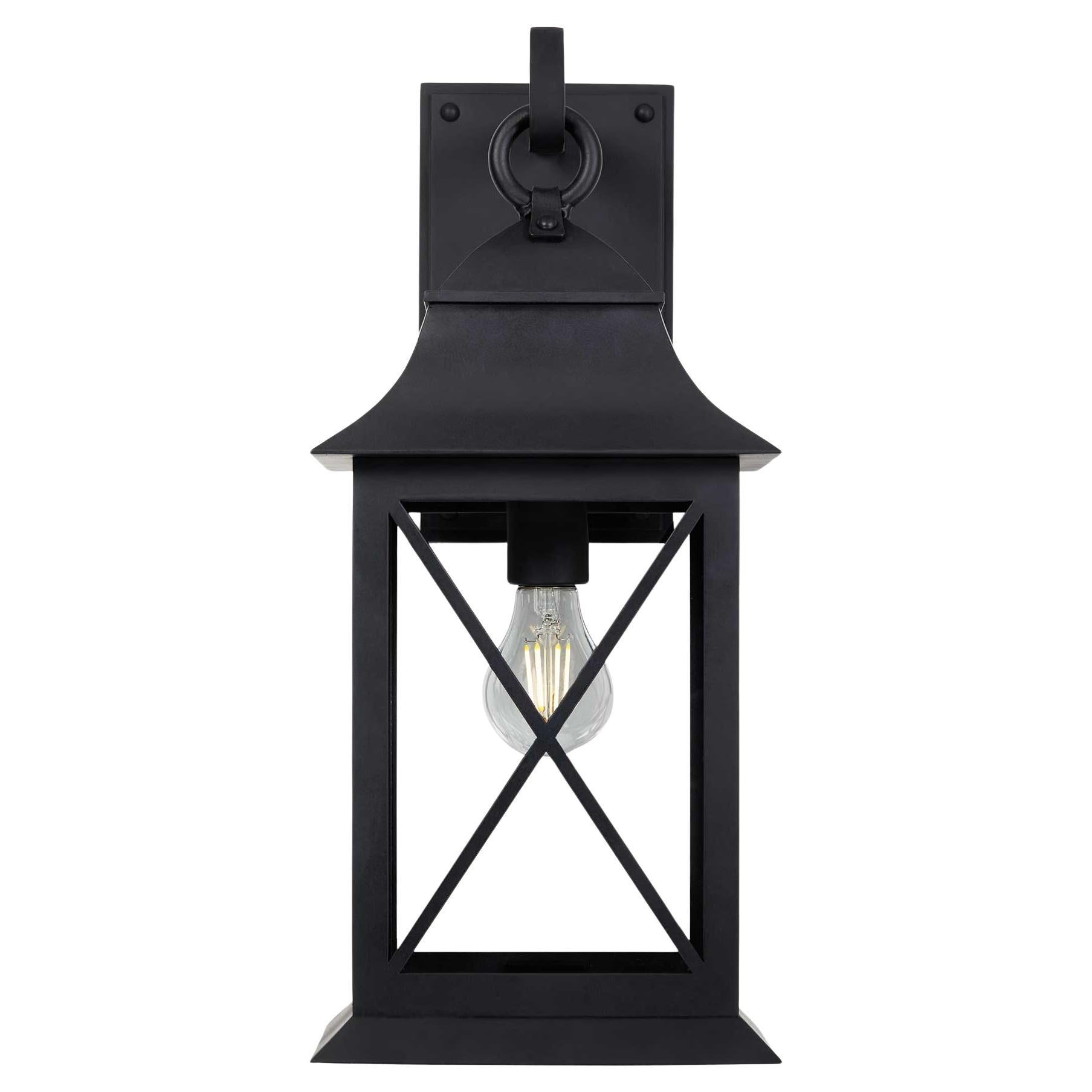 Lanterna da parete per esterni in ferro battuto Traditional Colonial Light Fixture