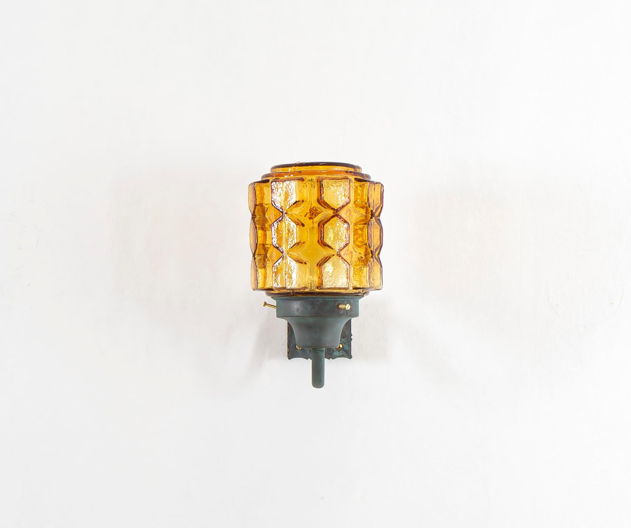 Mid-Century Modern Outdoor Wall Light in Copper, Norway, 1970s For Sale