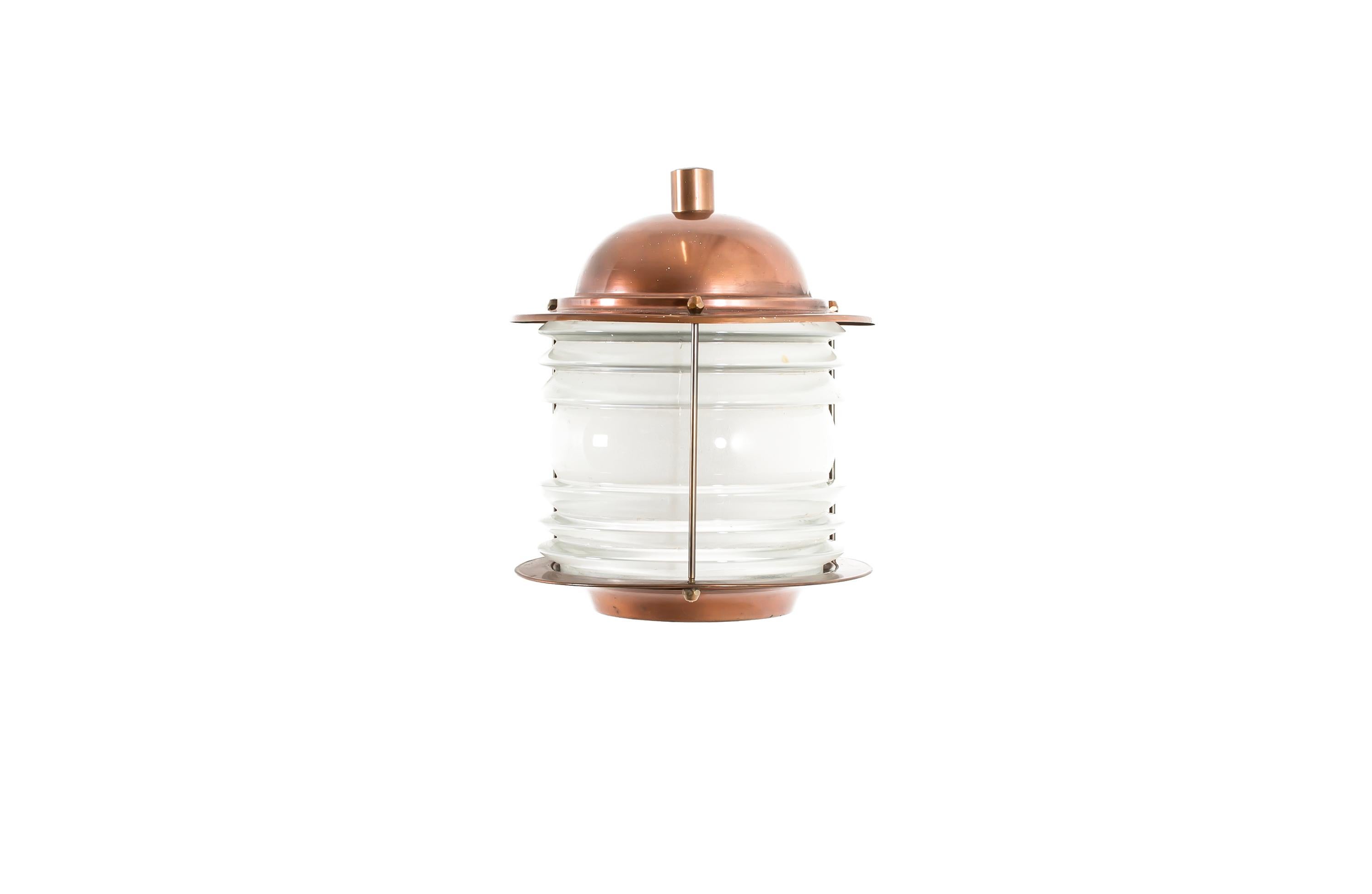 Mid-Century Modern Outdoor Wall Light in Copper, Norway, 1970s For Sale