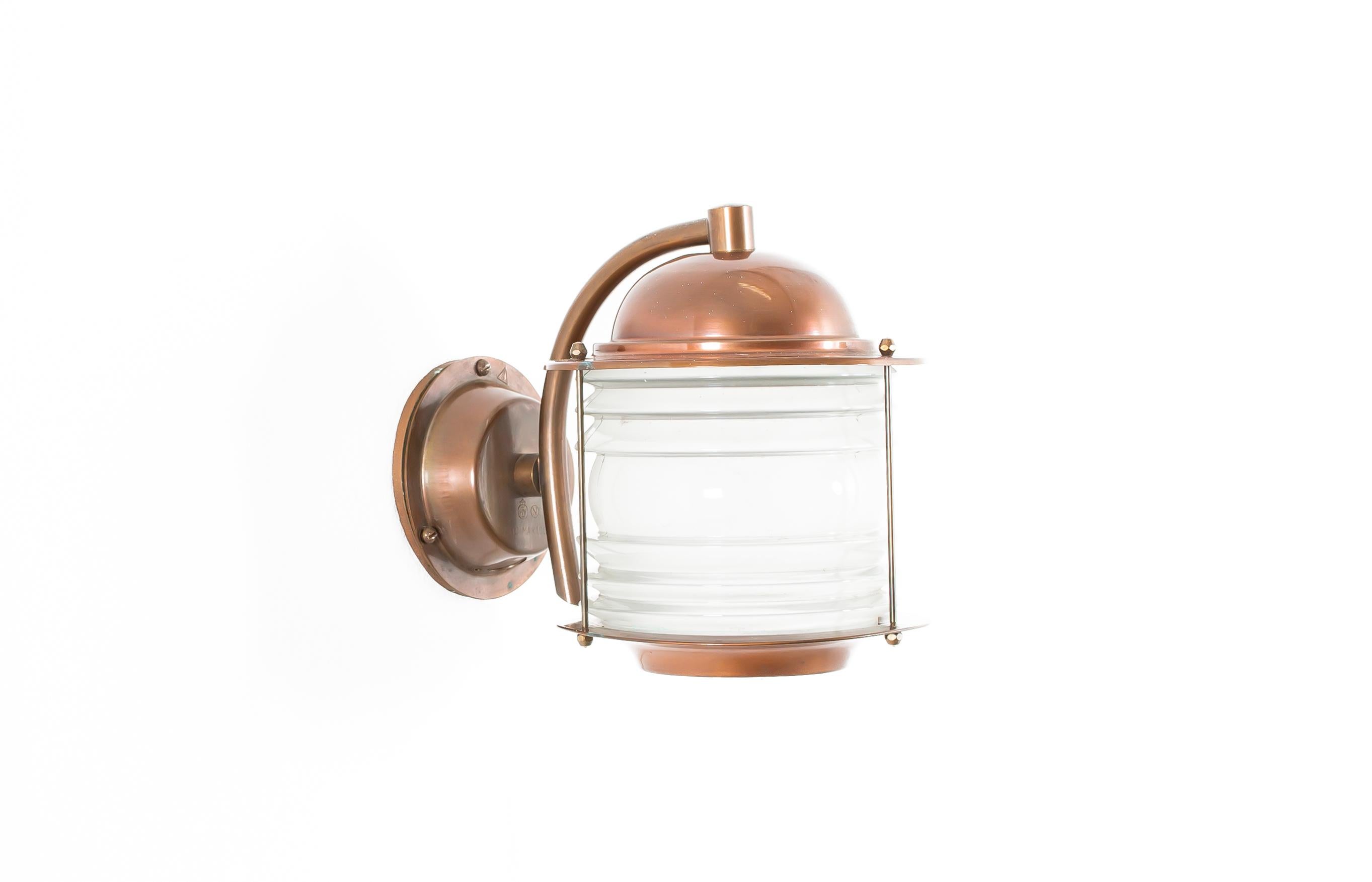 Norwegian Outdoor Wall Light in Copper, Norway, 1970s For Sale