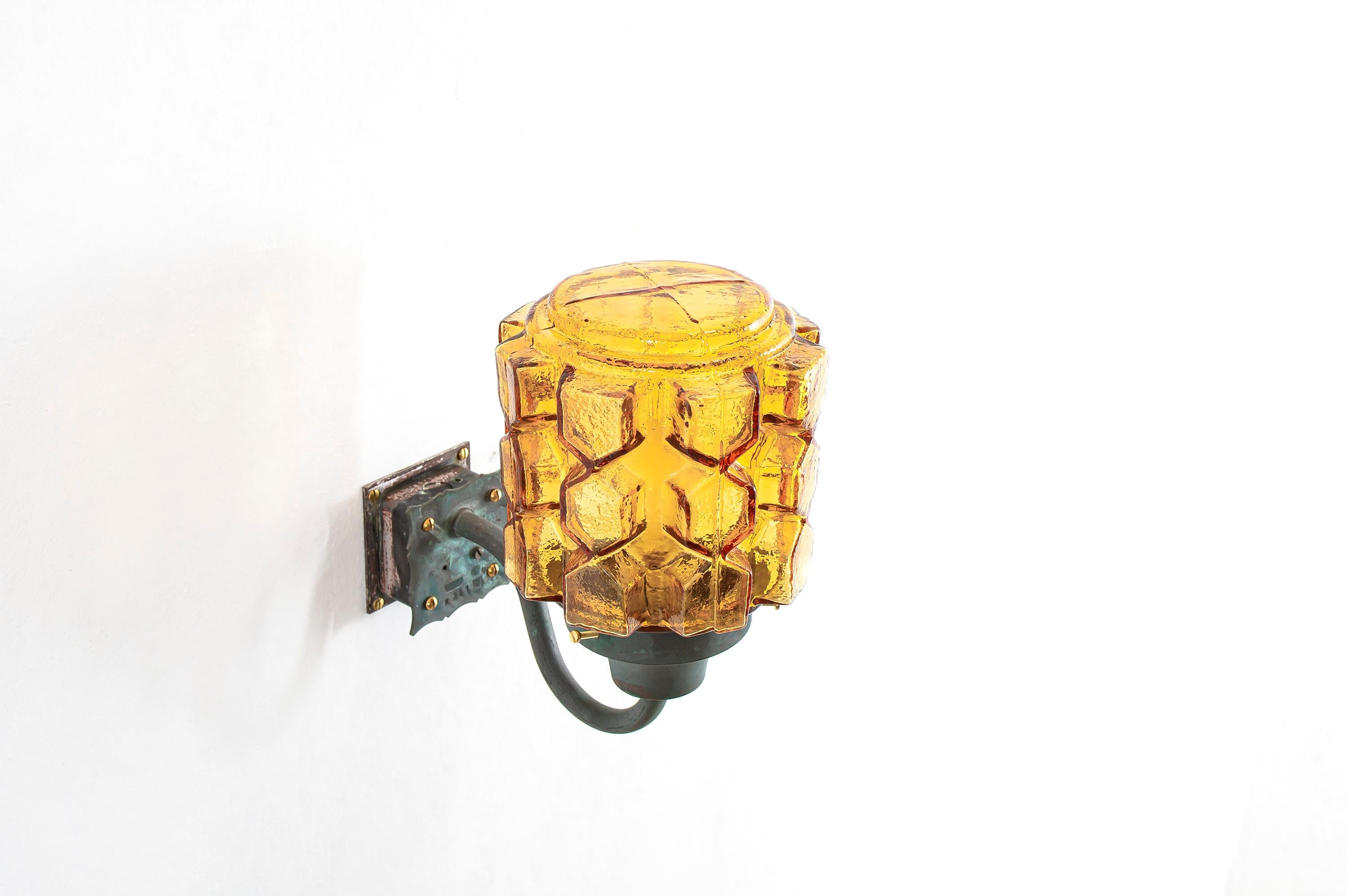 Norwegian Outdoor Wall Light in Copper, Norway, 1970s