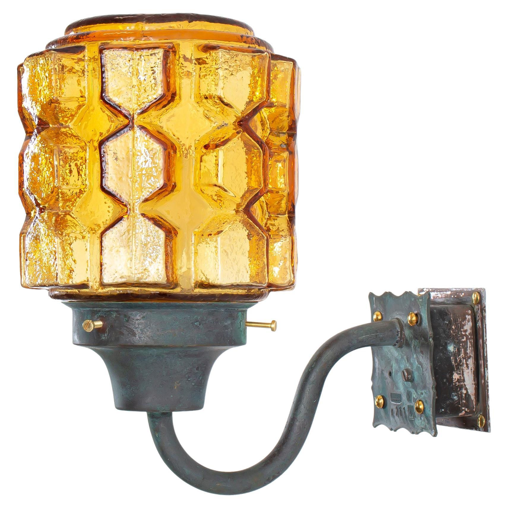 Outdoor Wall Light in Copper, Norway, 1970s For Sale