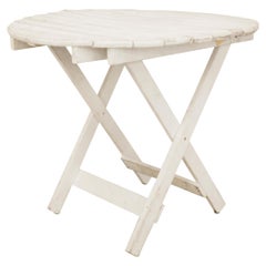 Used Outdoor White Painted Café Table
