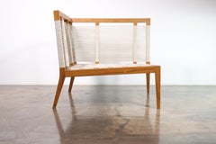 Outdoor-Bankette aus Holz und geflochtener Corde von Costantini Design, Auf Lager