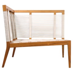 Outdoor-Bankette aus Holz und geflochtener Corde von Costantini Design, Auf Lager