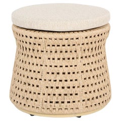 Outdoor Woven Resin Small Stool by Luteca