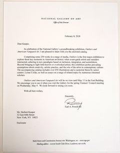 Outliers & American Vanguard Art With Letter From Director of National Gallery