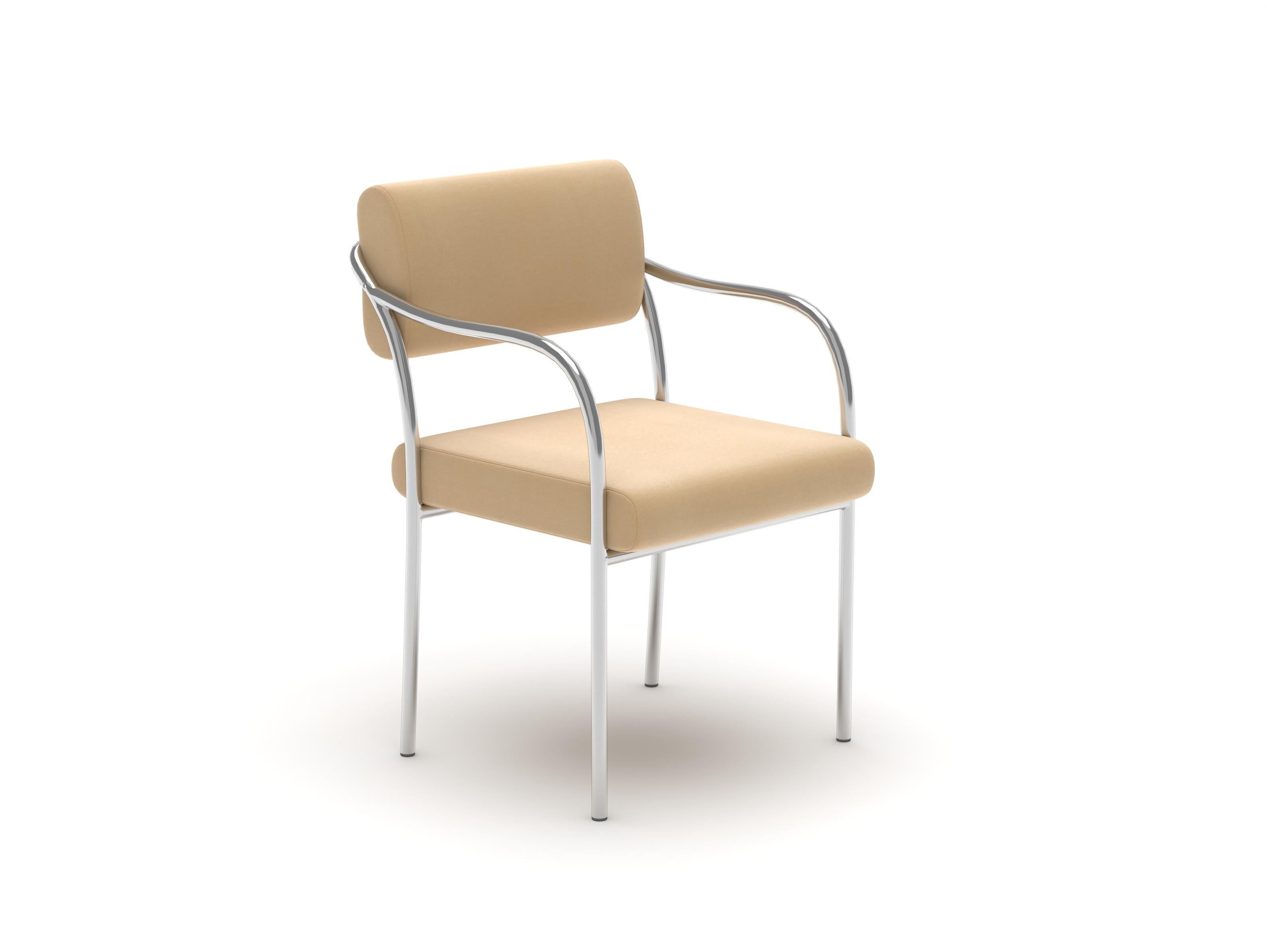 Chaise de salle à manger Outline de Formiing, Harald Brown
Fabrice : Harald 423

Personnalisation : Disponible dans une large gamme de tissus et de couleurs. 

CAT 1 : Remix
CAT 2 : Steelcut, Re-wool
CAT 3 : Hallingdal, Harald 
CAT 4 : Planum,