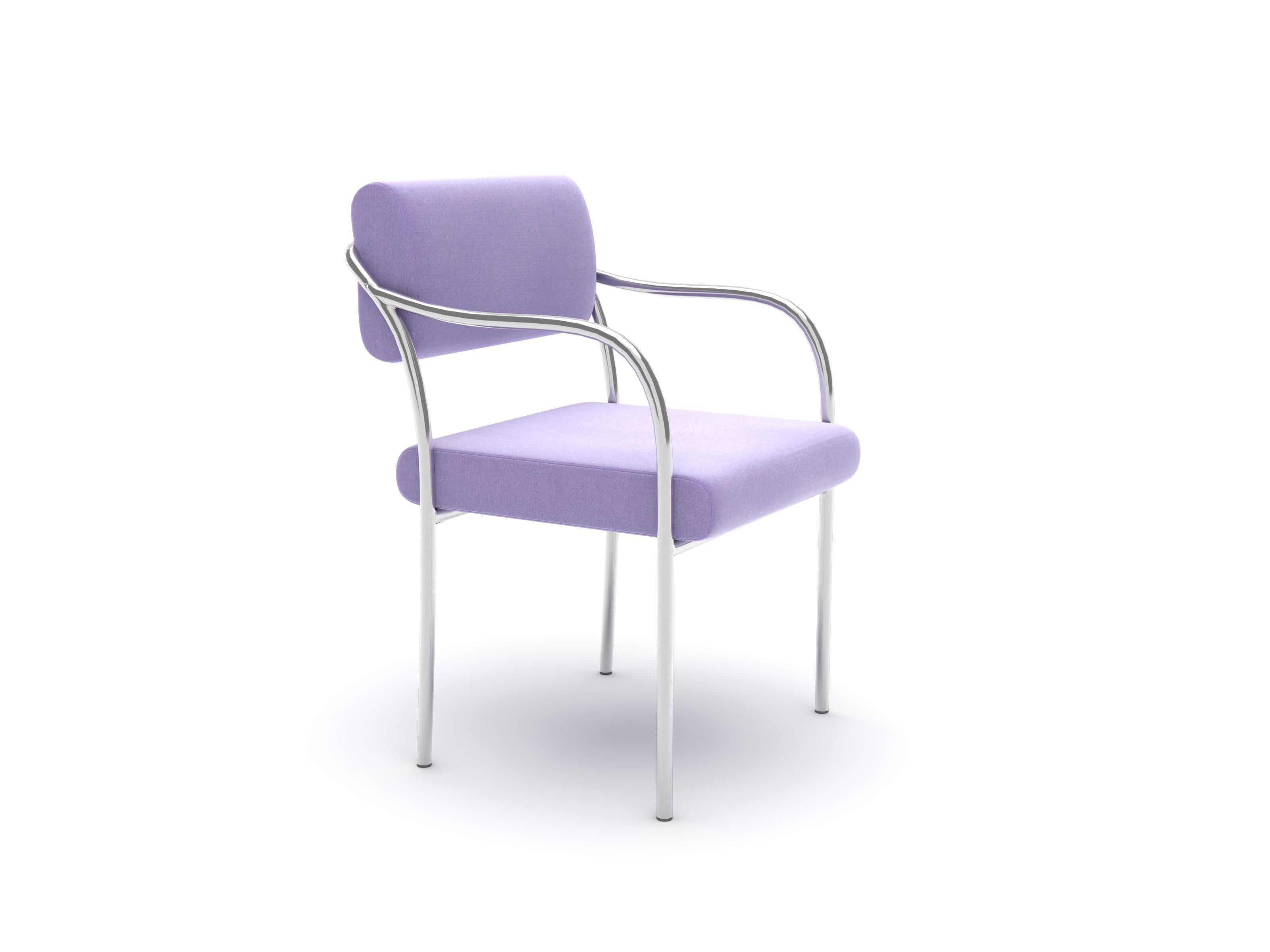 Moderno Sedia da pranzo Outline, Harald Lavender in vendita