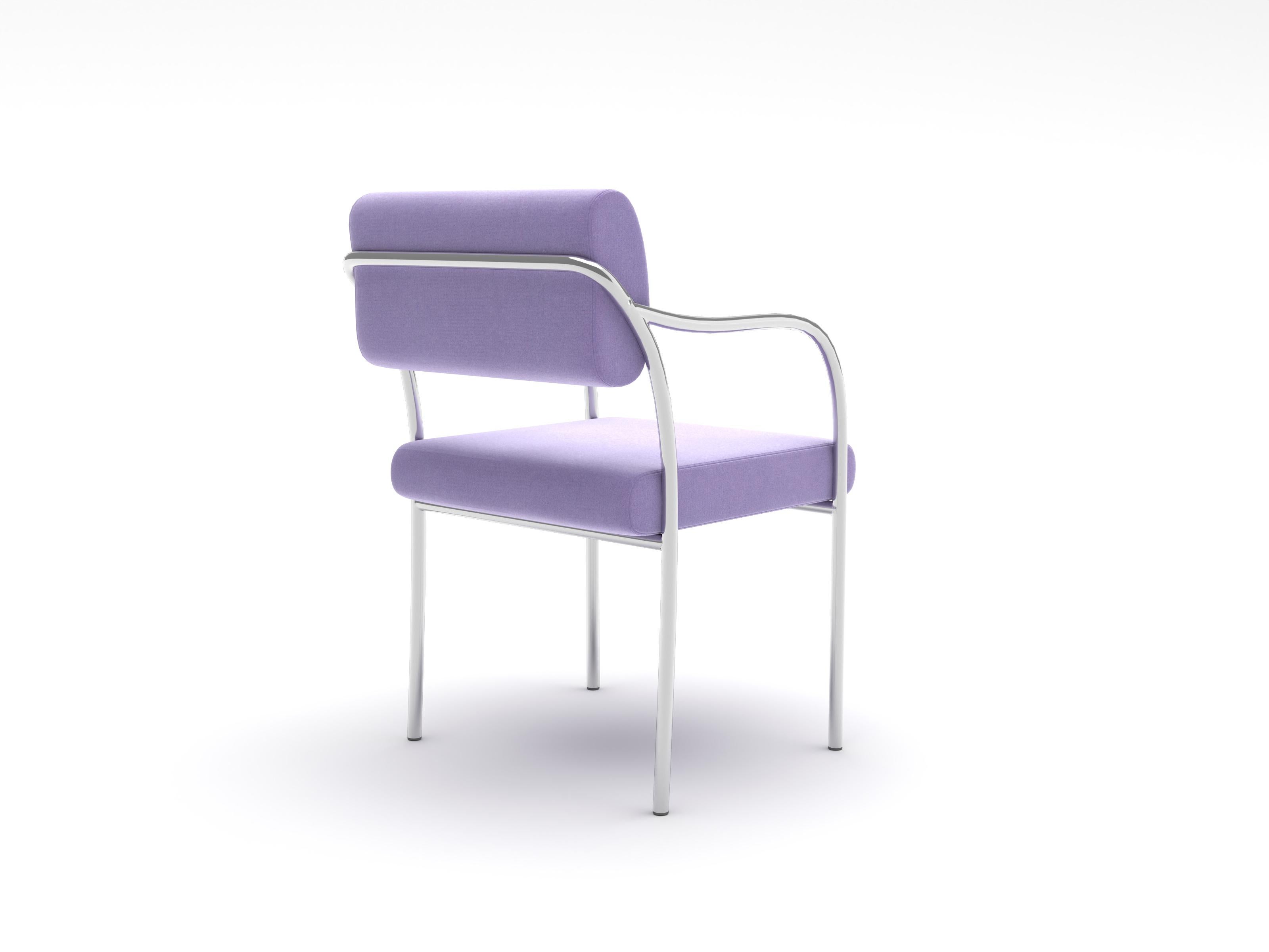 Cotone Sedia da pranzo Outline, Harald Lavender in vendita