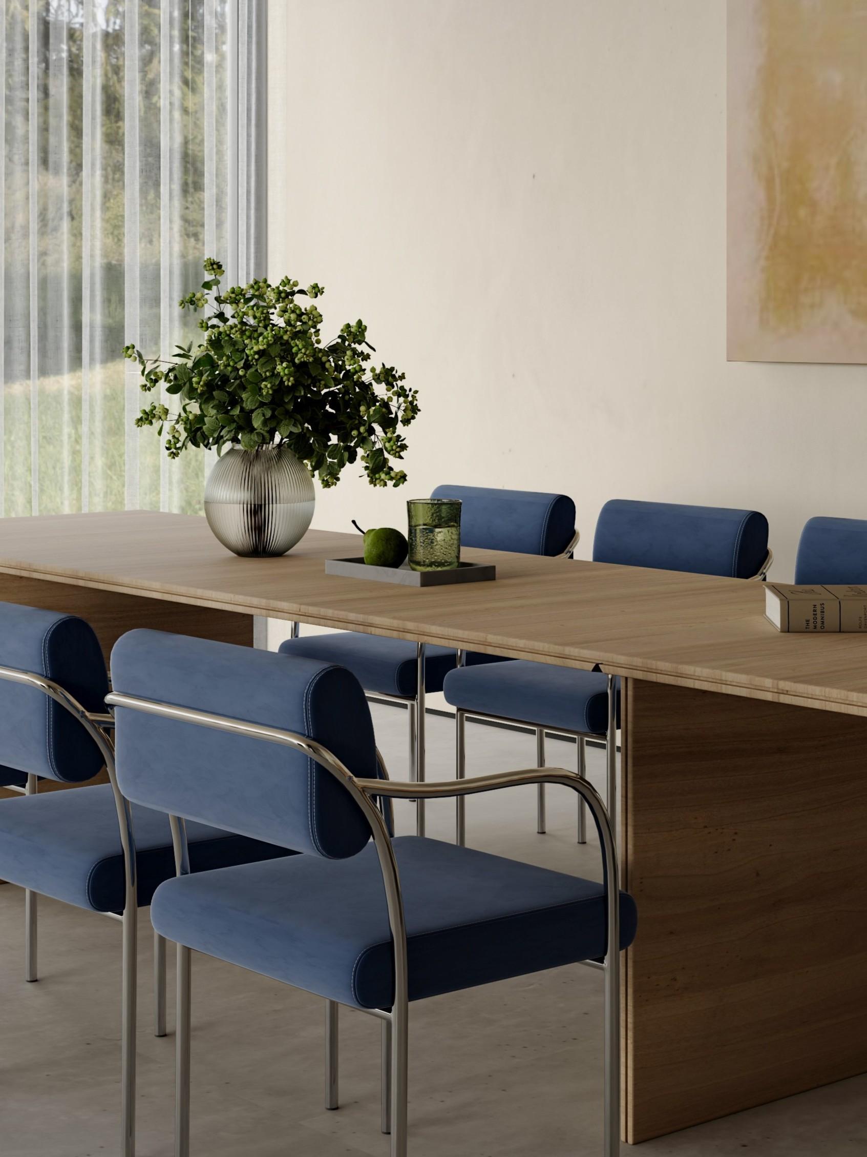 Outline Dining Chair, Harald Navy For Sale 3