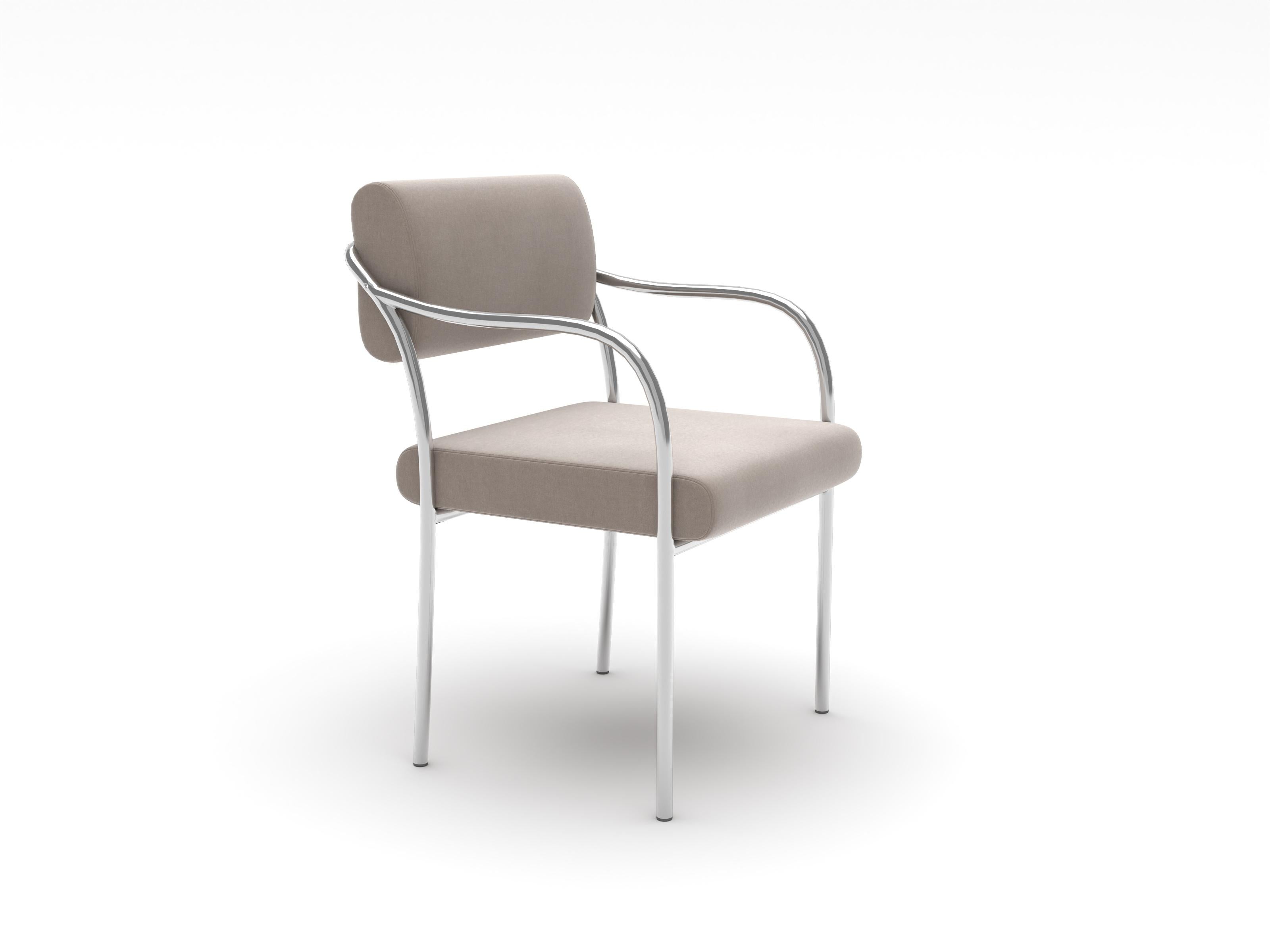 Moderno Sedia da pranzo Outline, Harald Taupe in vendita