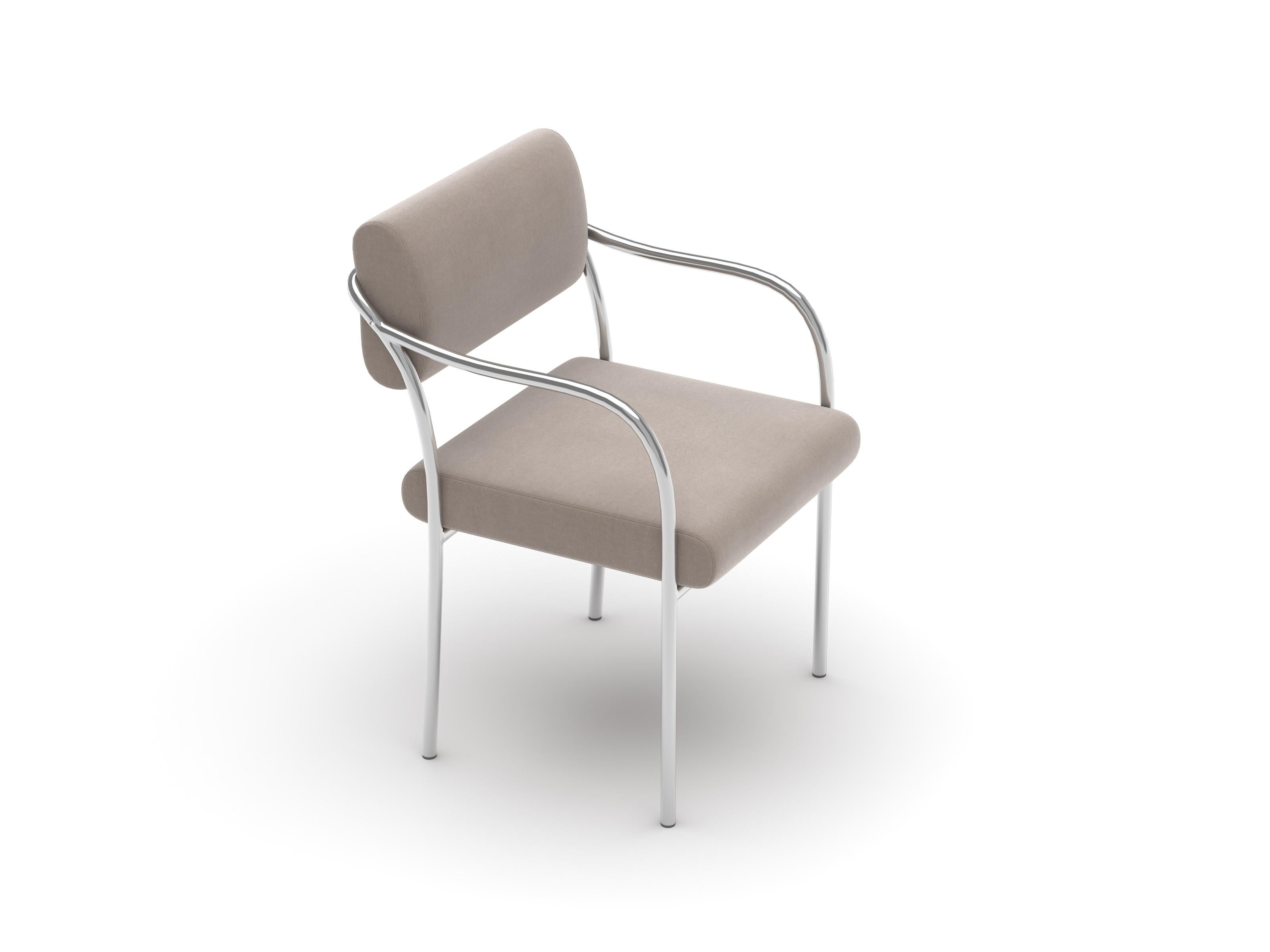 Cotone Sedia da pranzo Outline, Harald Taupe in vendita