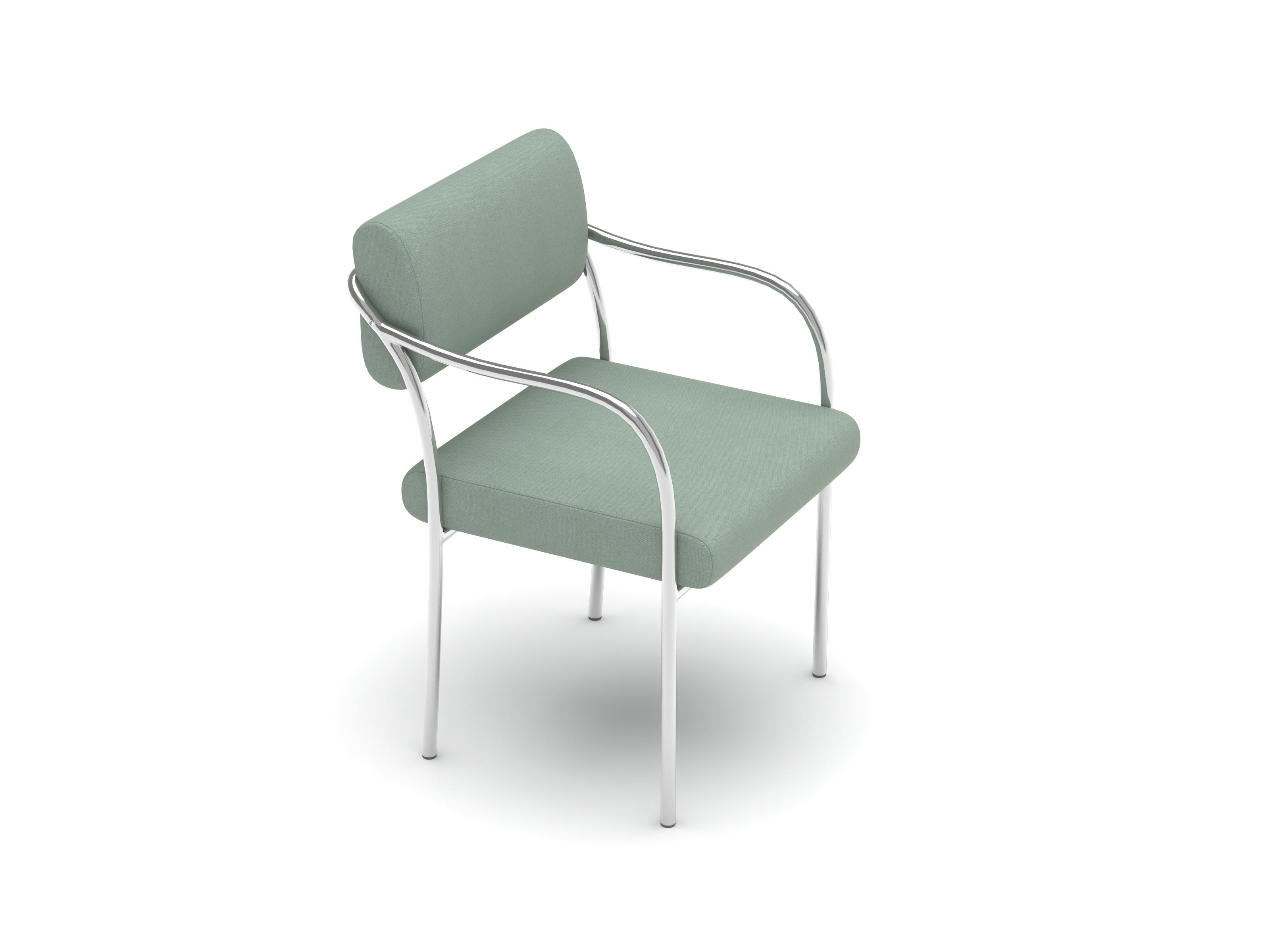 Outline Esszimmerstuhl, Steelcut Mist Green im Zustand „Neu“ im Angebot in Brooklyn, NY