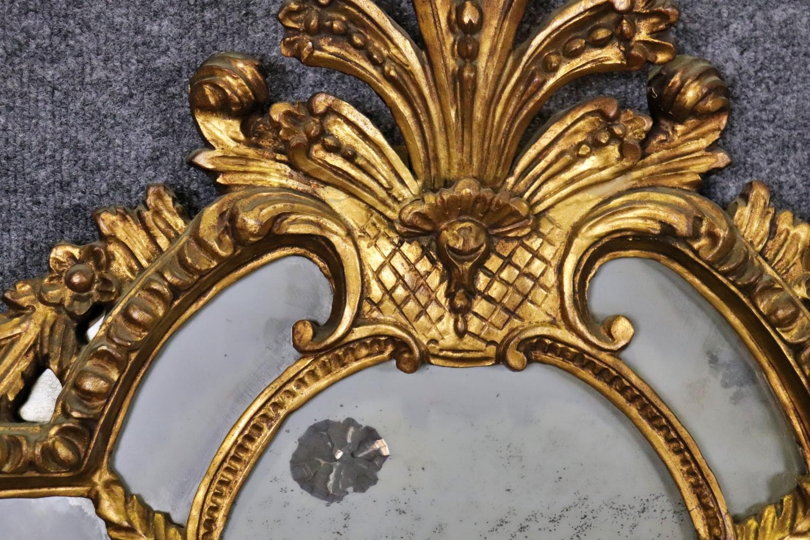 Mid-20th Century Outrageous Carved French Giltwood Louis XV Style Mirror of Large Scale For Sale