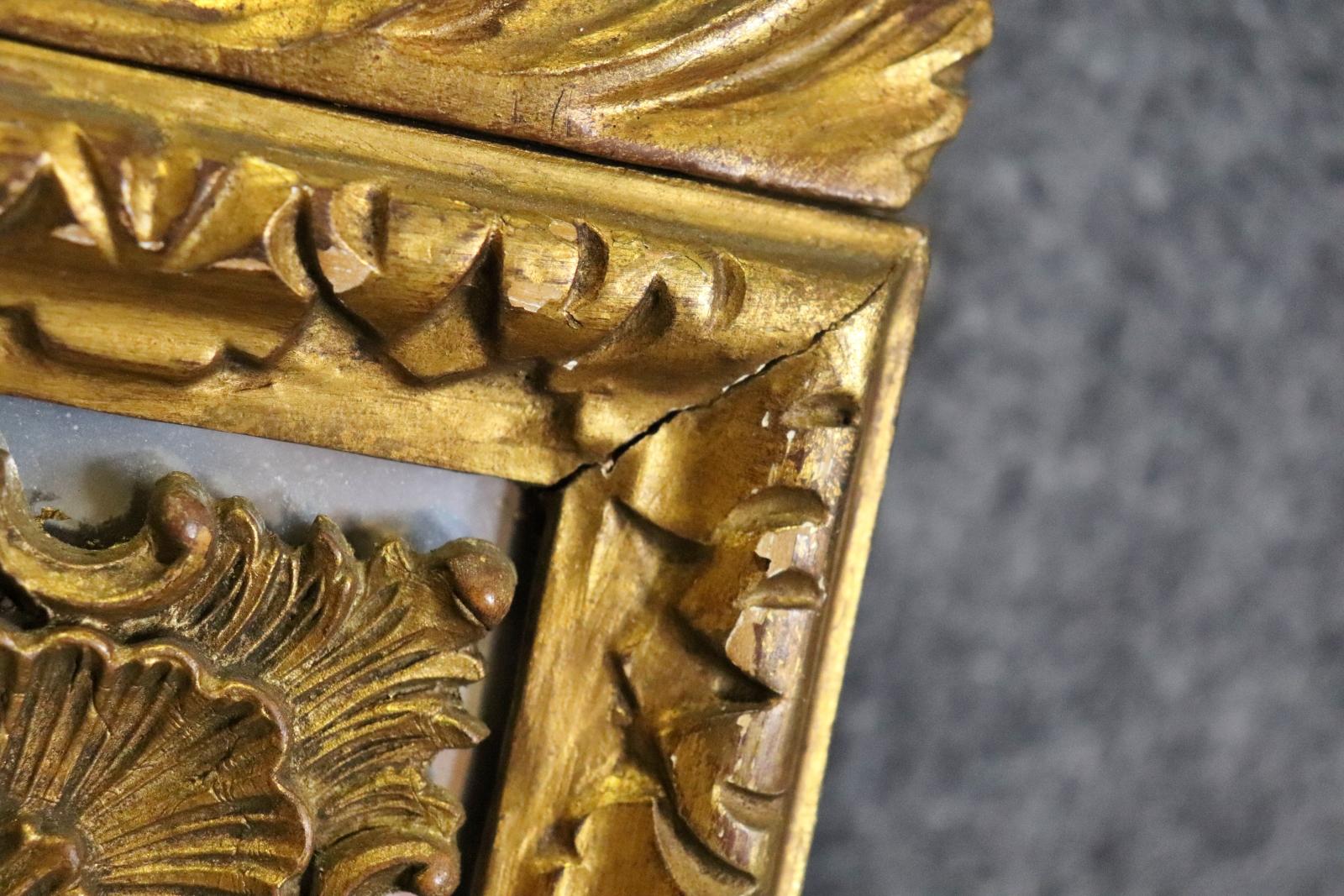 Outrageous Carved French Giltwood Louis XV Style Mirror of Large Scale For Sale 3