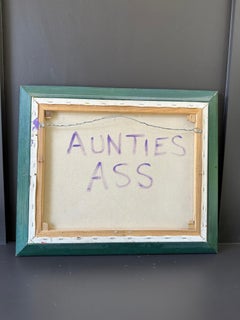 Outsider Art oil on canvas by John Jones titled 'Auntie's Ass"