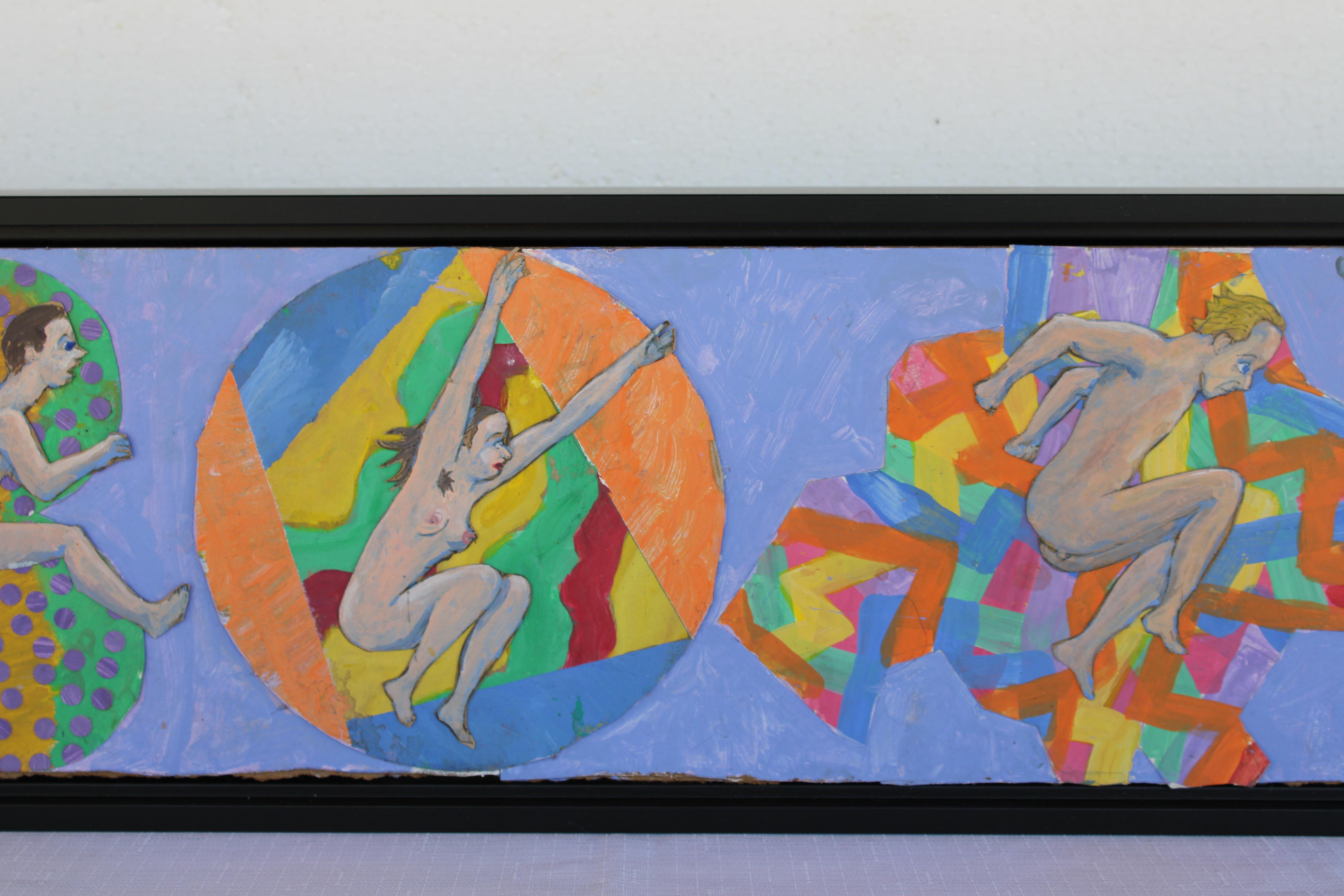 Pintura de Arte Outsider titulada Correr y Saltar, 9-22-12 RRD Arte popular en venta