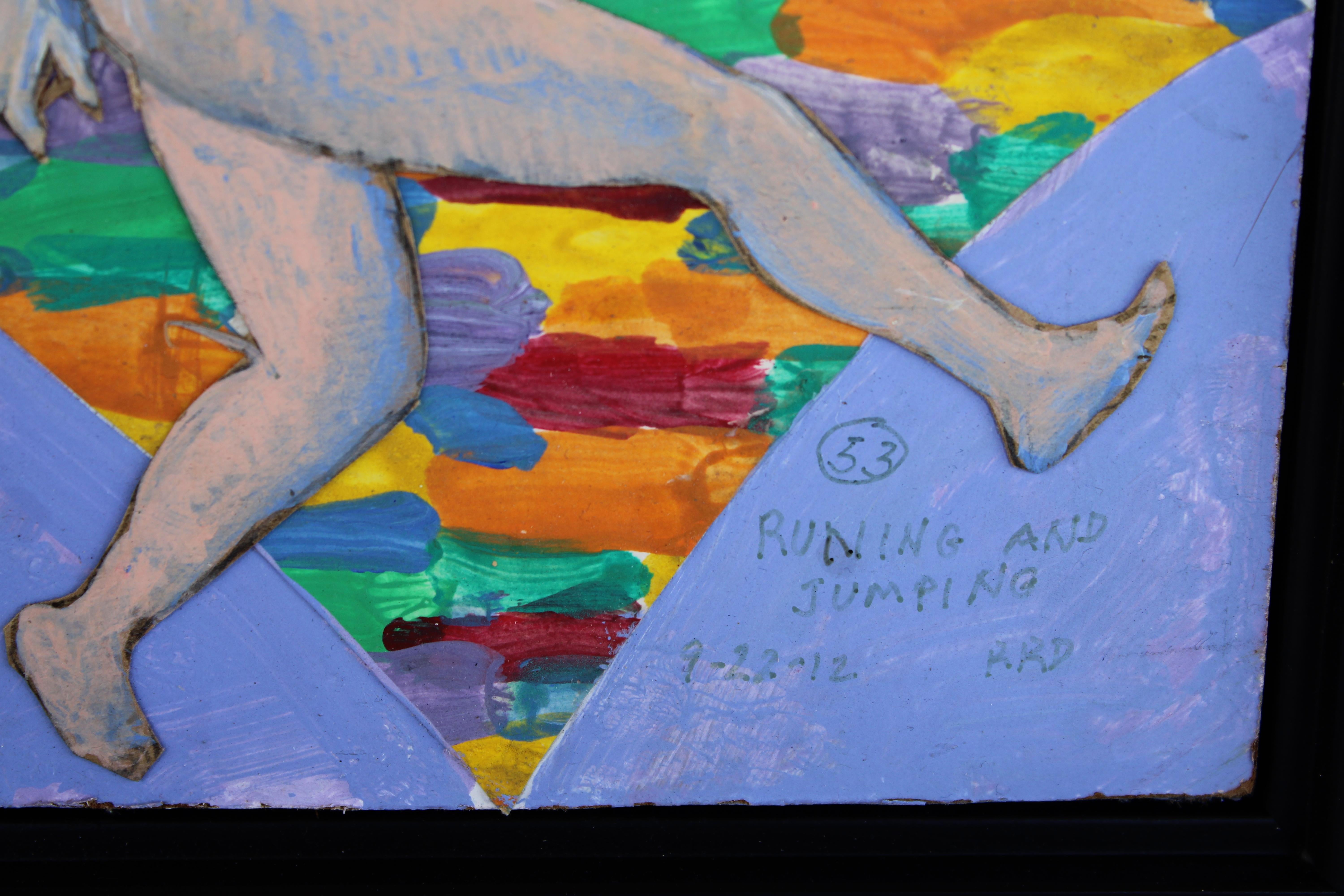 Pintura de Arte Outsider titulada Correr y Saltar, 9-22-12 RRD Siglo XXI y contemporáneo en venta