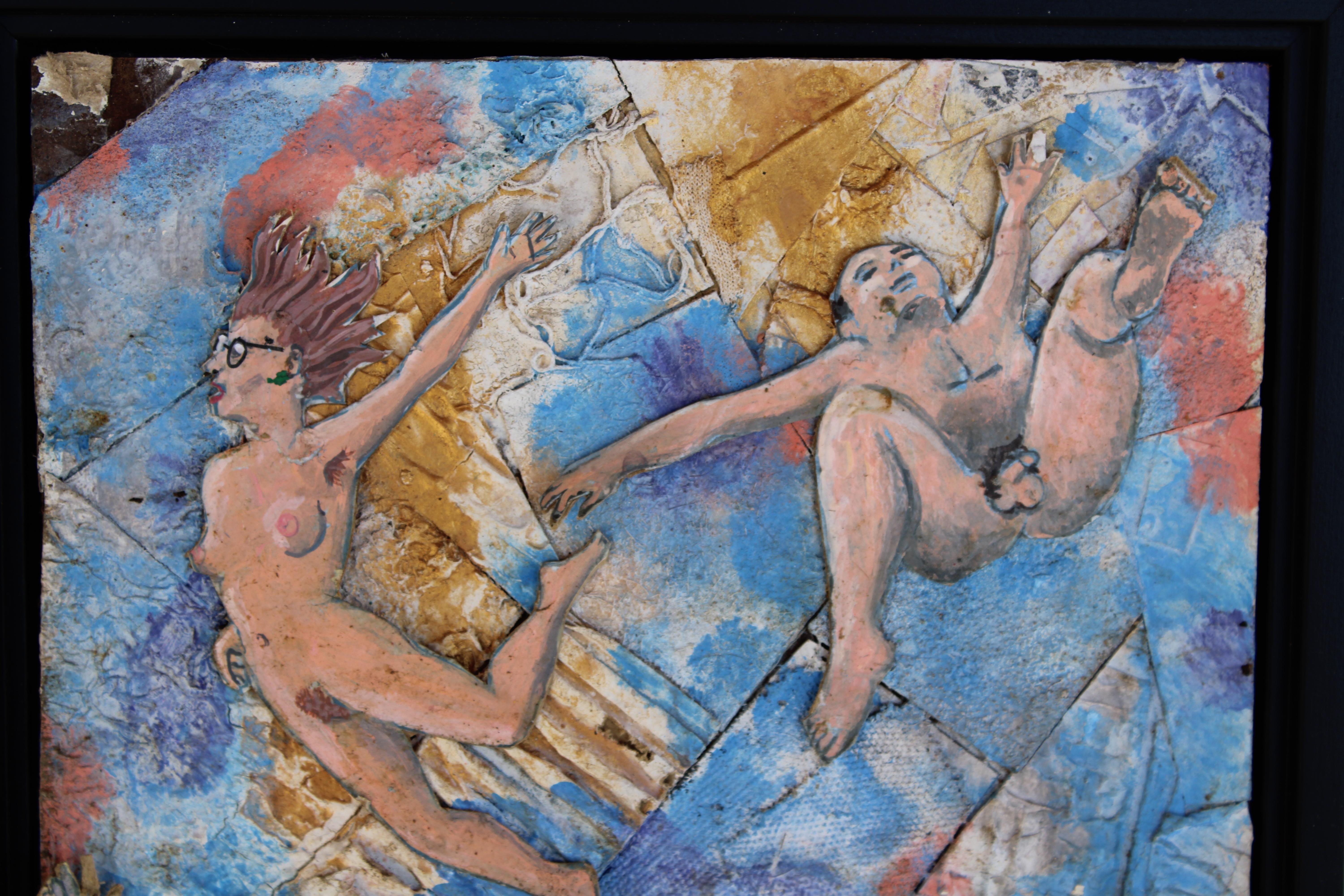 Américain Peinture d'art outsider intitulée The Descent, 8-7-10 RRD en vente