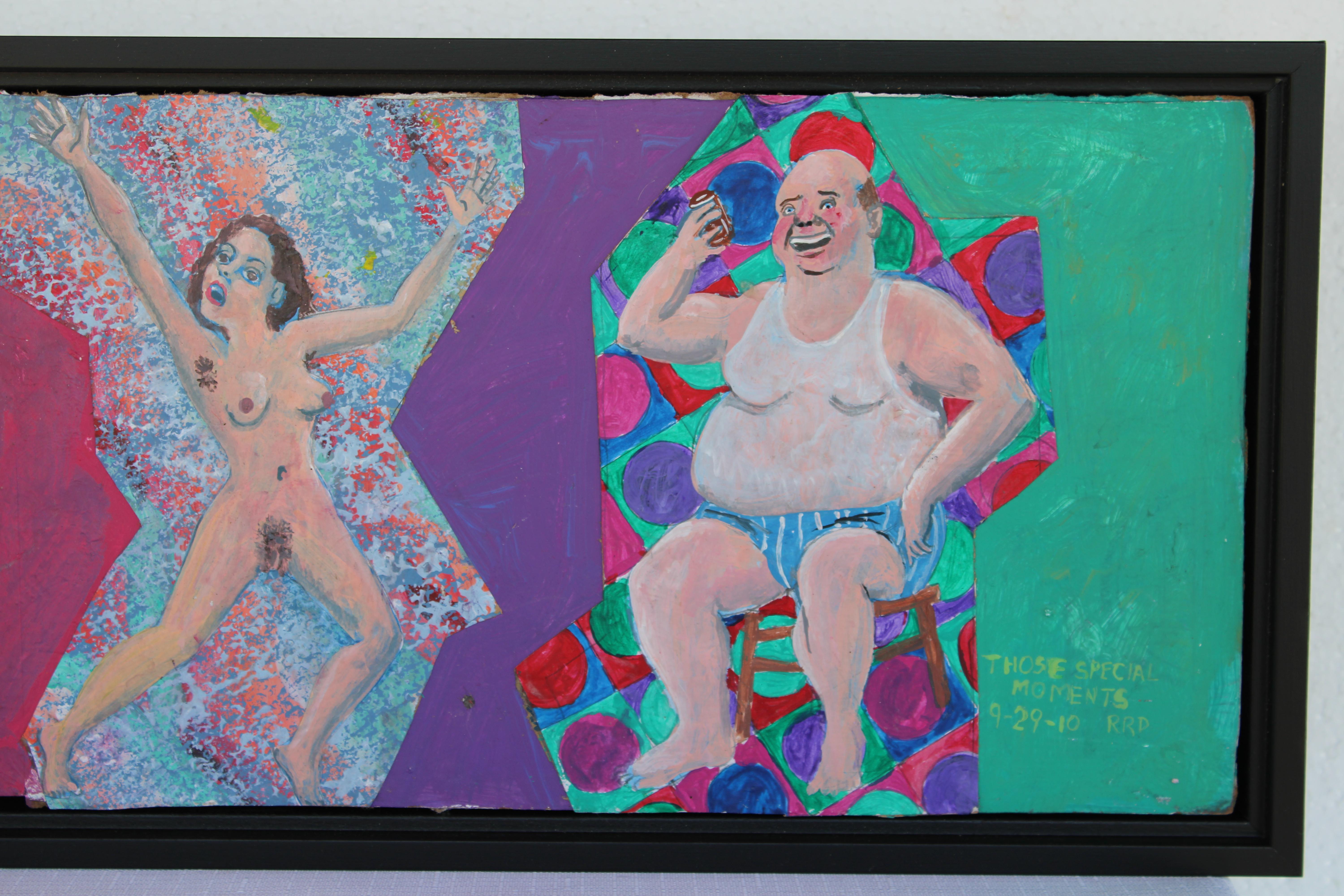 Peinture d'art brut intitulée Those Special Moments, 9-29-10 RRD Bon état - En vente à Palm Springs, CA