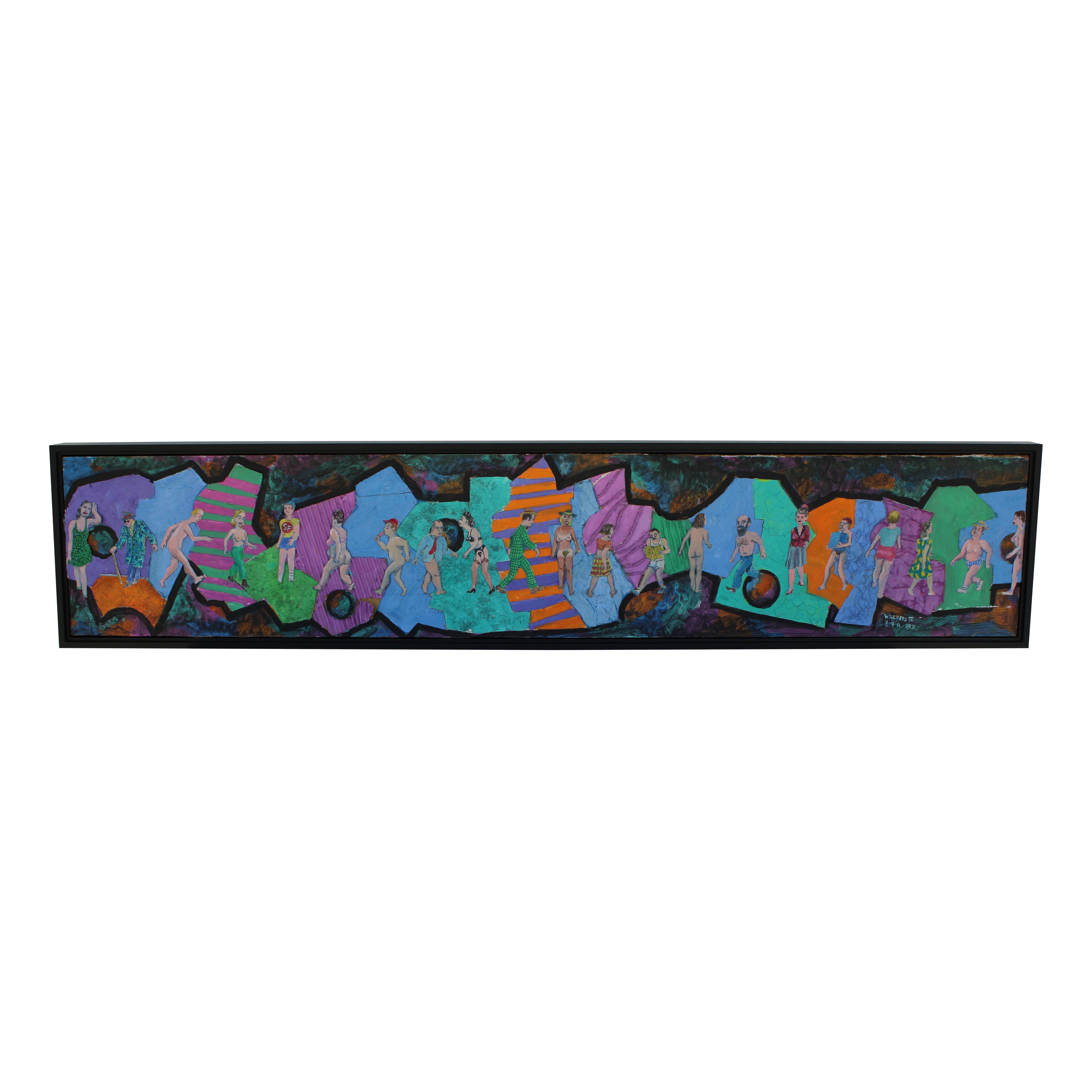 Outsider Art Painting titled Walkers III, 8-4-11 RRD
