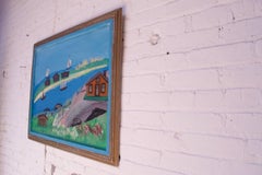 Outsider Art Seascape Oil on Panel by Bruno Del Favero