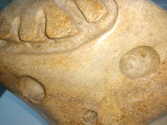 Outsider Artist Louise Abrams Abstract Carved Stone Sculpture