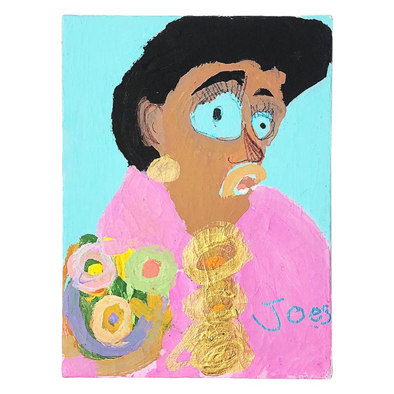 Portrait of Woman, Oil on Canvas For Sale at 1stDibs