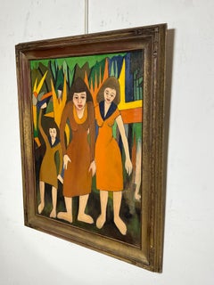 Outsider Folk Art Modernist Painting Dated 1959 by Peter Paul Sakowski