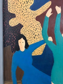 Outsider Folk Art Painting Dated 1957 by Peter Paul Sakowski